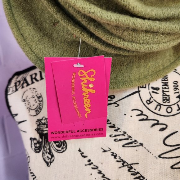 NWT Shihreen Chartreuse Wool Hat - Picture 4 of 6